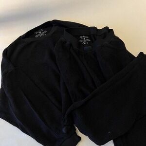 SET Active Waffle Lounge Set in Black